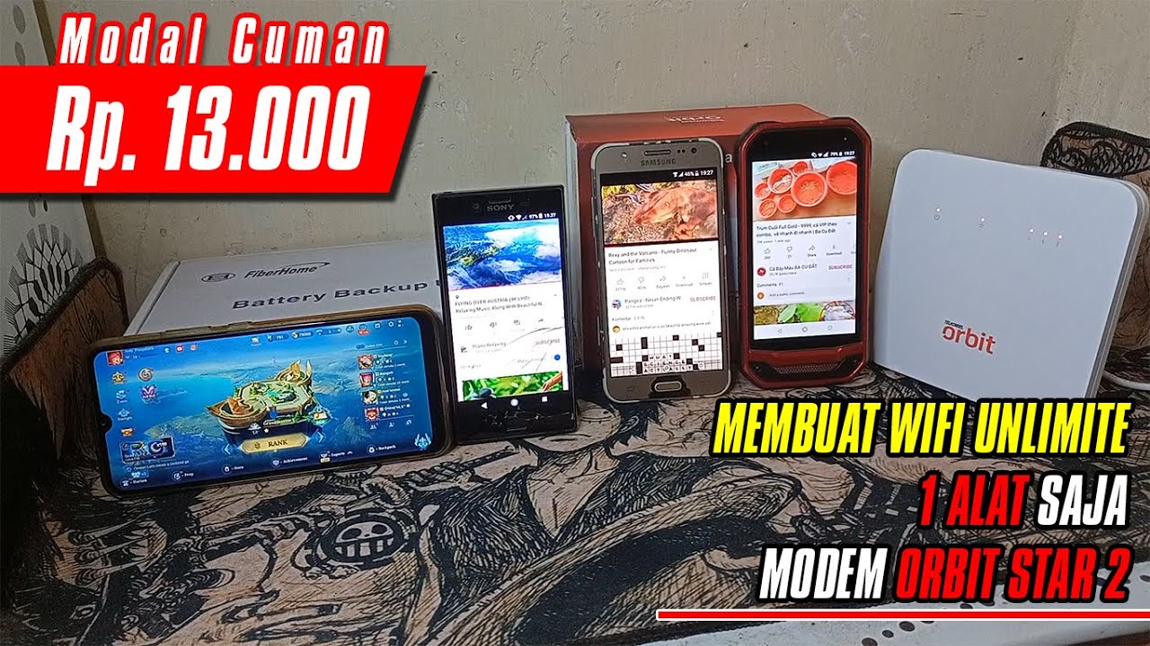 CARA MUDAH MEMBUAT WIFI UNLIMITED MODAL 13000 Pakai VPN L2TP Di Modem Orbit Star 2