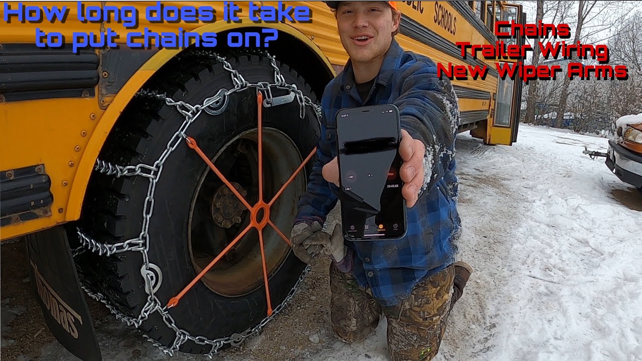 Preparing a school bus for a winter adventure!