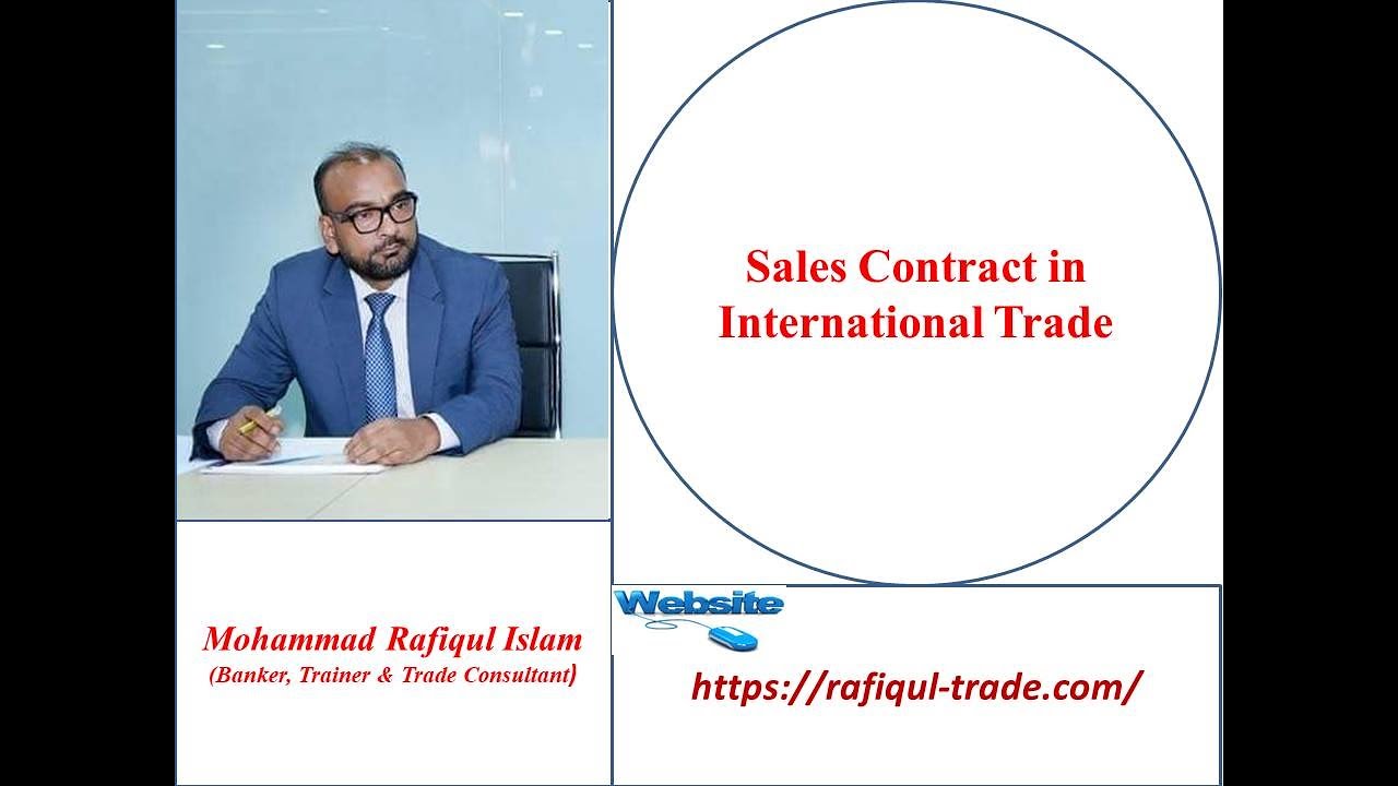 Sales contract used in Export Import Business