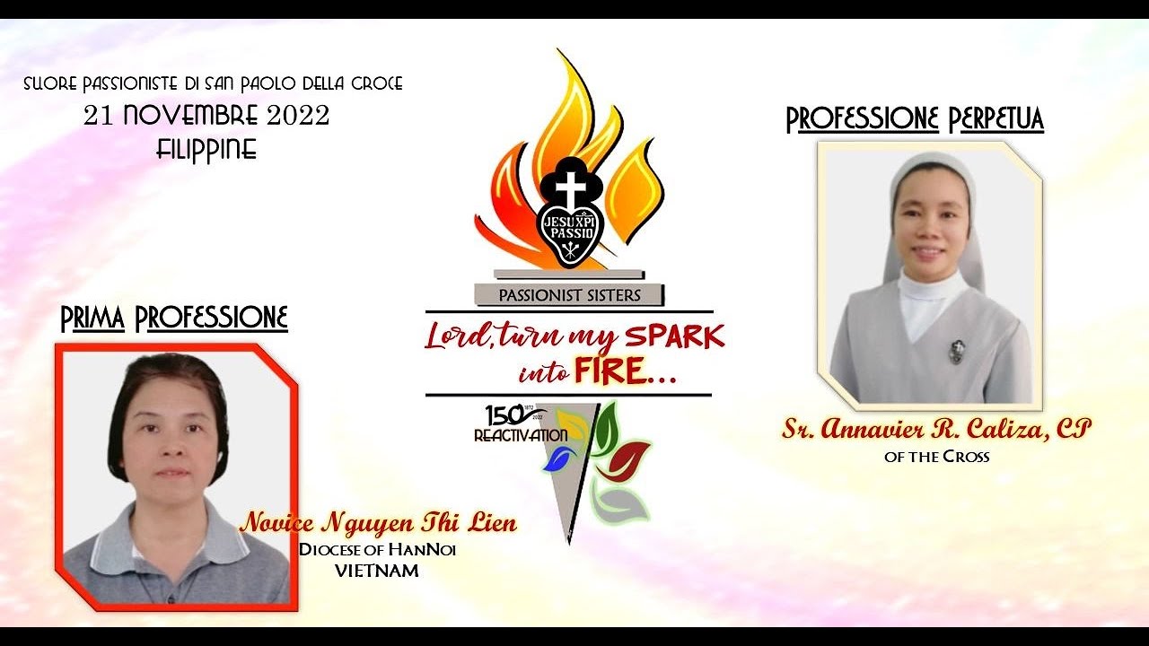 Perpetual Profession of Sr. Annavier Caliza, C.P. and First Profession of Novice Nguyen Thi Lien