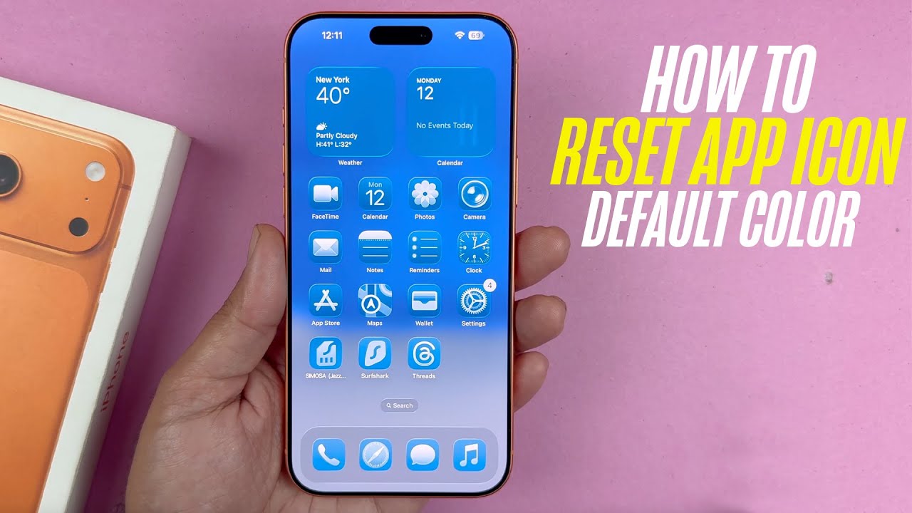 iPhone 17 Pro Max - How To Reset App Icon Colors Back To Default