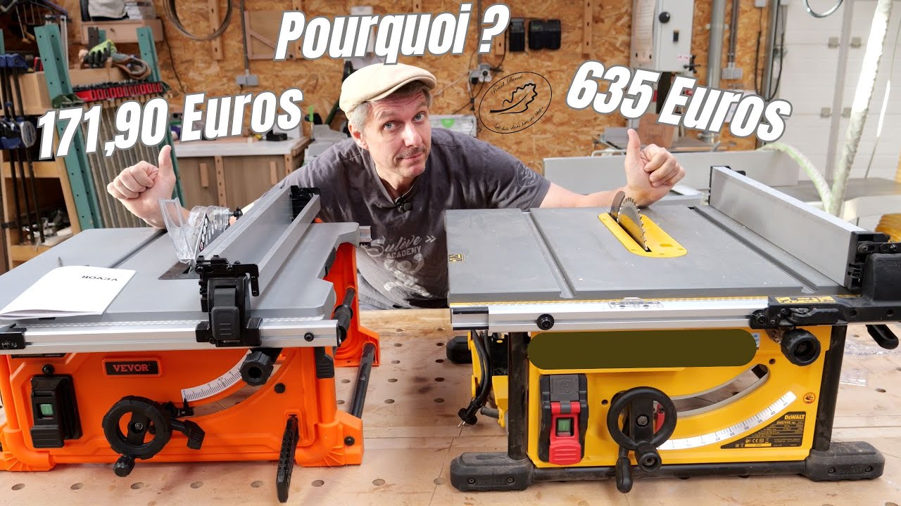 Scie sous table VEVOR Vs DEWALT DWE7492 QS