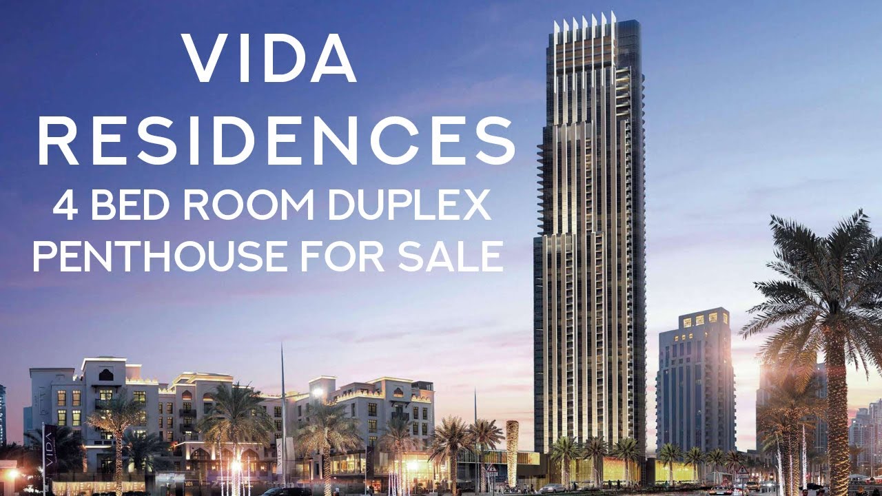 4 Bedroom Duplex Penthouse for sale in Dubai | Vida Residences Apartment for Sale