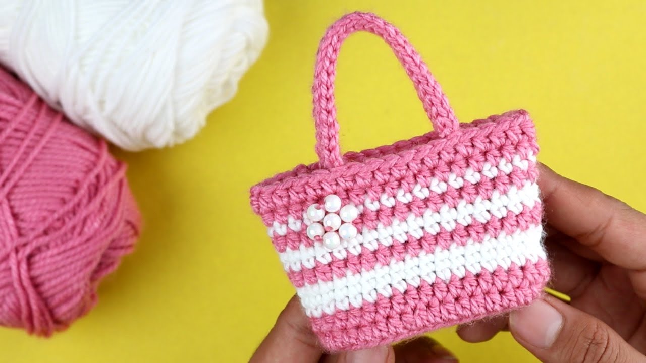 How to crochet mini bag step by step