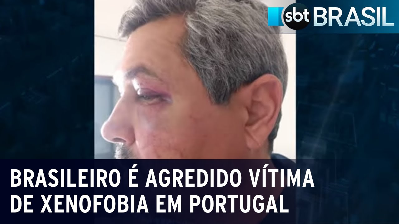 Brasileiro é agredido vítima de xenofobia em Portugal | SBT Brasil (13/06/23)