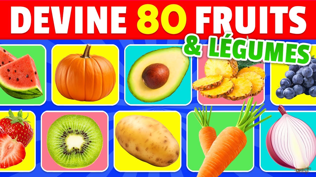 Devine 80 FRUITS et LÉGUMES en 3 secondes 🍓🍆🥔 | FACILE à IMPOSSIBLE