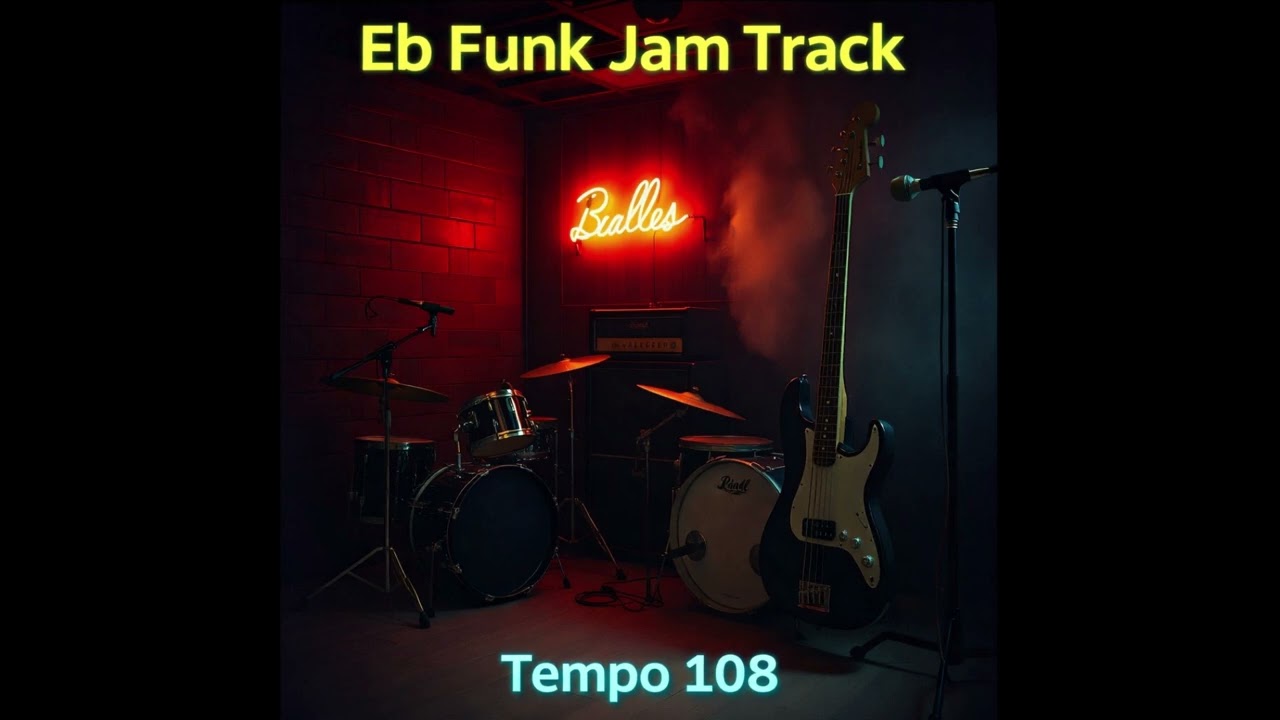 Eb Funk Backing Track | 108 BPM | Guitar Practice
