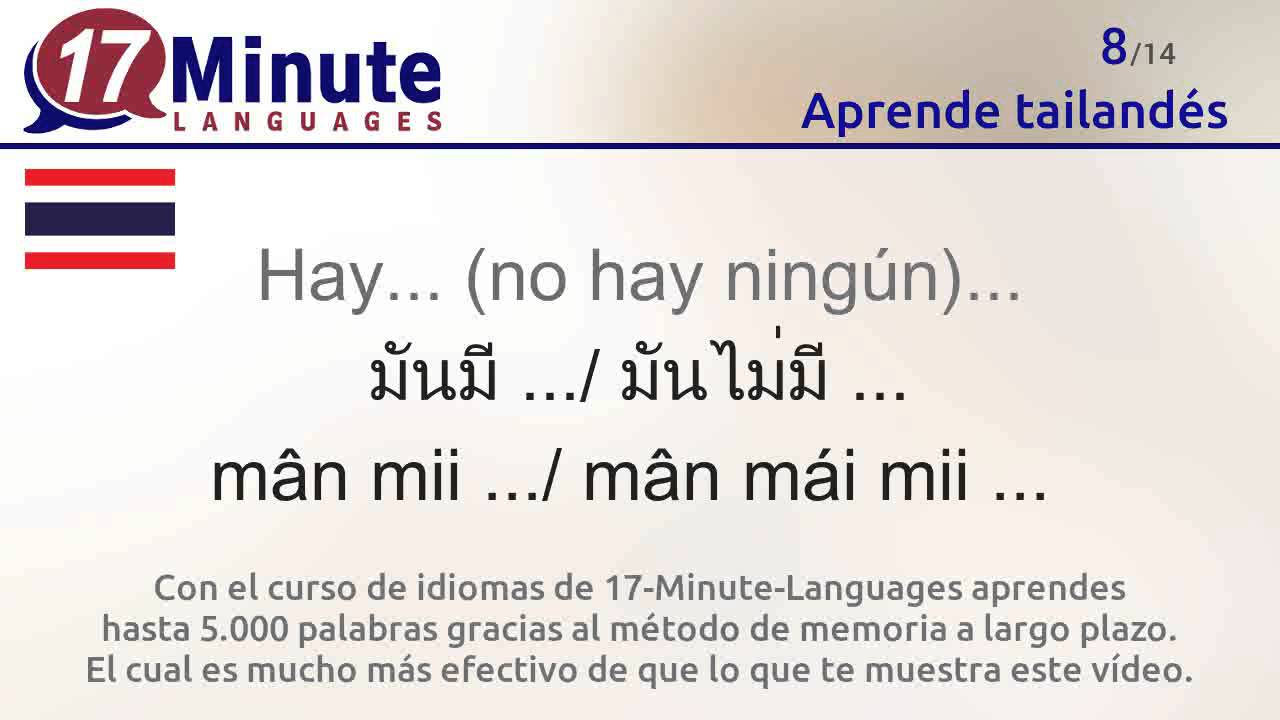 Aprende tailandés de forma gratuita con nuestro nuevo formato en vídeo.