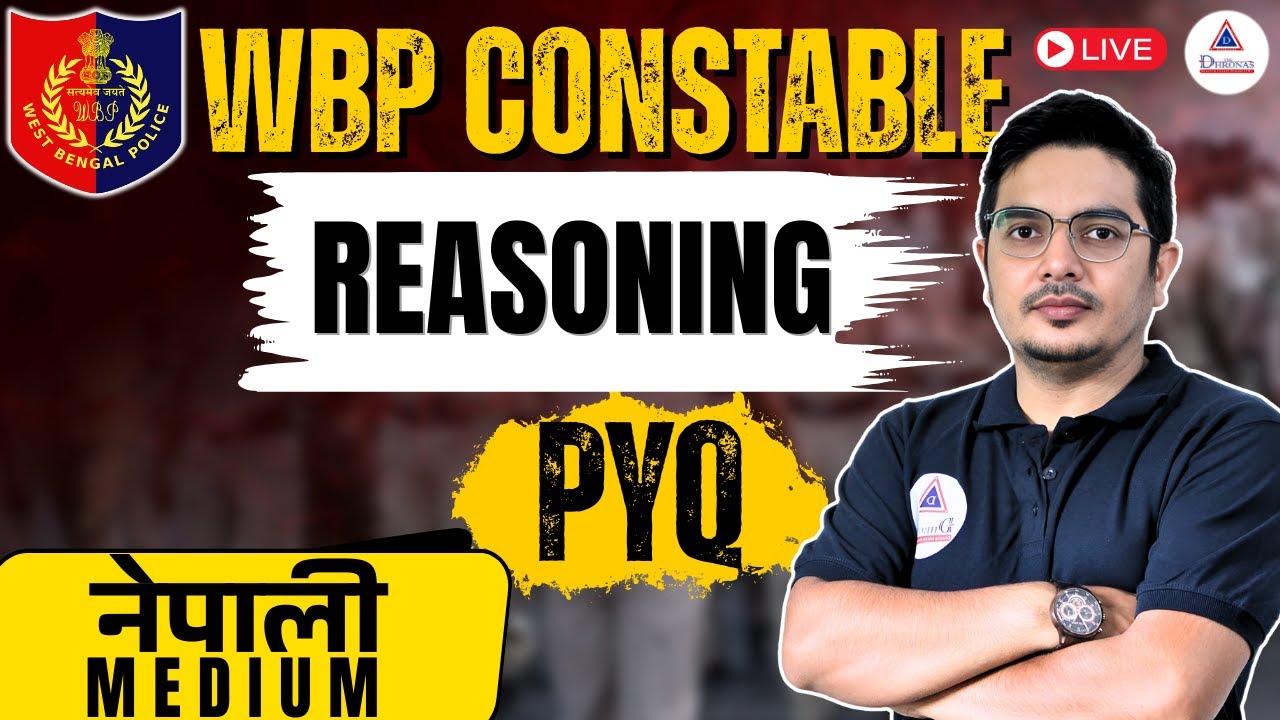 WBP CONSTABLE REASONING SPECIAL IN NEPALI || Some Important Questions ||  #maths #wbp