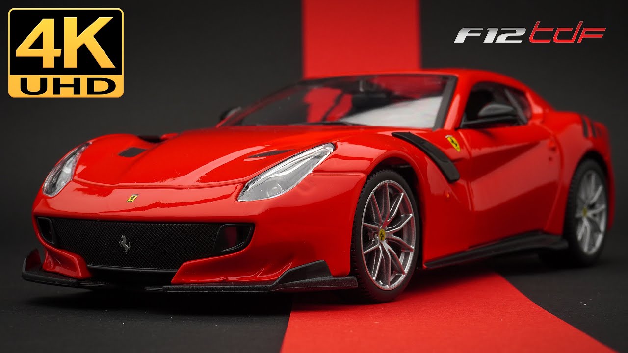 Ferrari F12TDF, 4K UHD - 1/24 Bburago