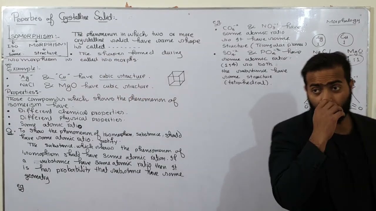 Isomorphism | Properties of Crystalline solid | ch#4 | 11th class Chemistry