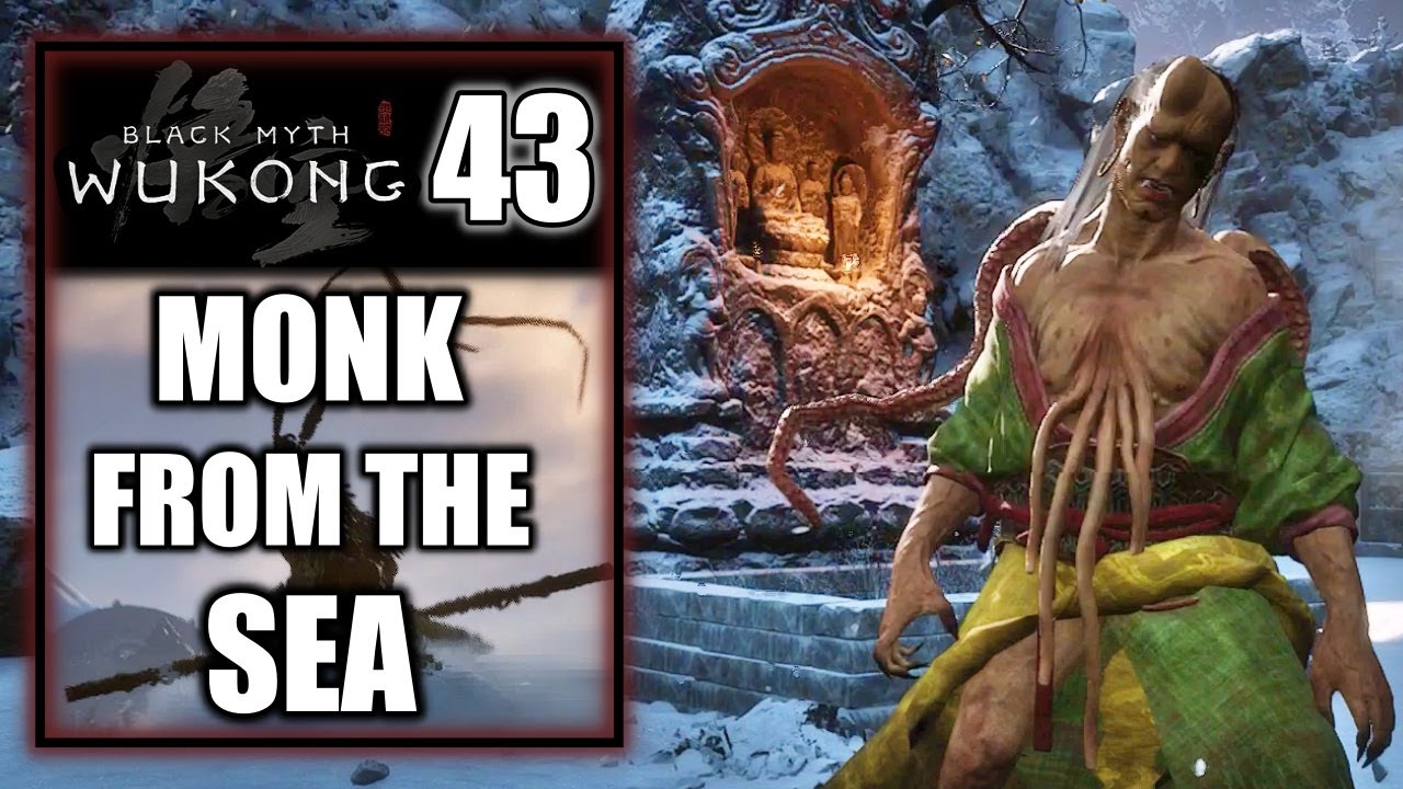 Black Myth Wukong &ndash; Monk from the Sea Boss Fight - Thunderclap Temple Entrance - Walkthrough Part 43