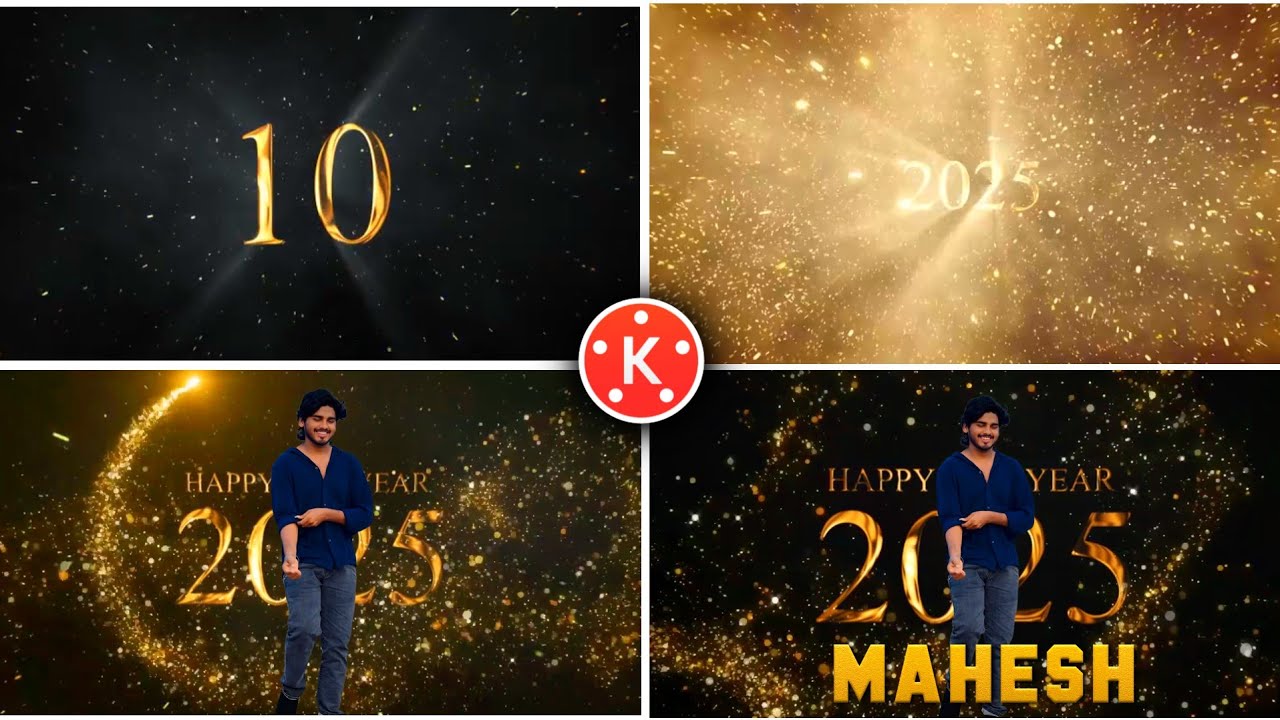 Happy new year video editing in kinemaster 2025 | best new year wishes video editing