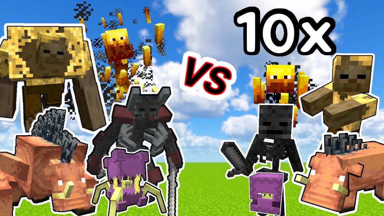 Mutant More Vs. Non-Mutants in Minecraft | 1vs10