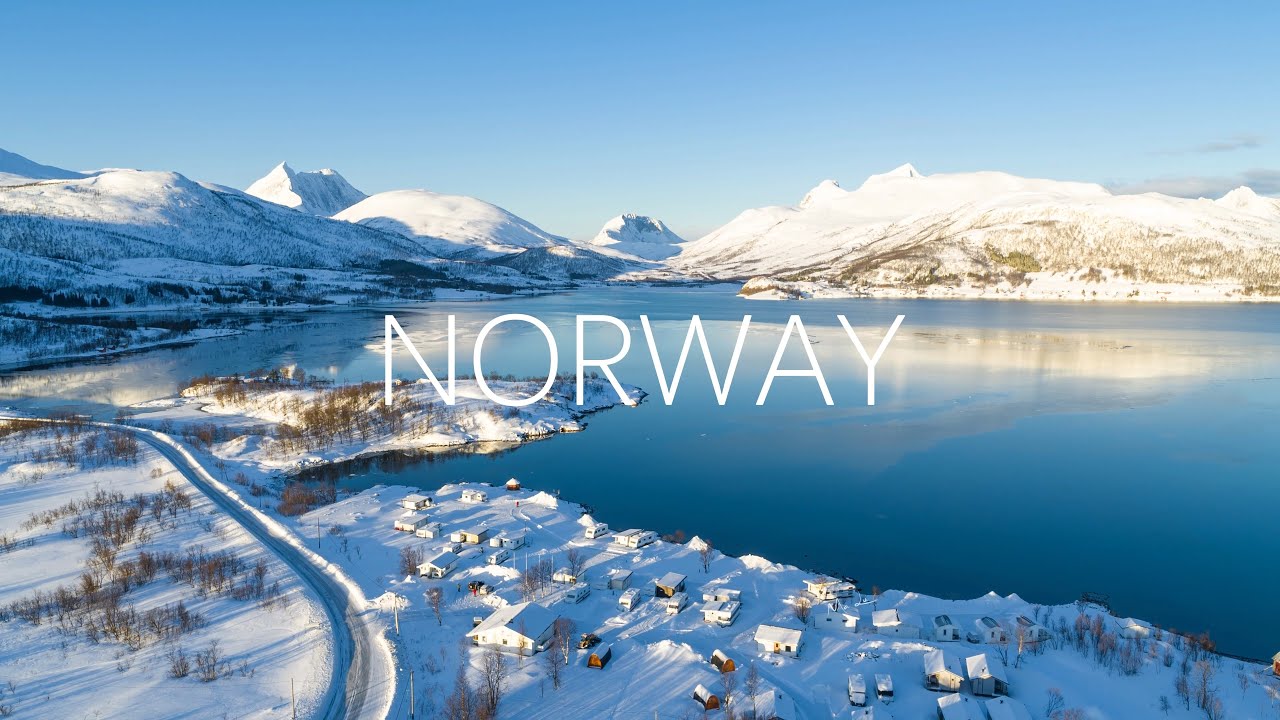 Norway Beautiful Mythical Wonderland Winter Scenery Relaxation 4K Video by DJI Mavic 3 Drone Aerial