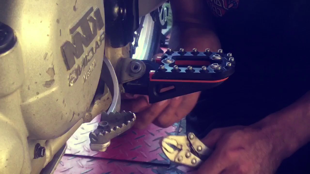 Fasst Company Impact Foot Peg Install on a ktm 450 exc dirt bike