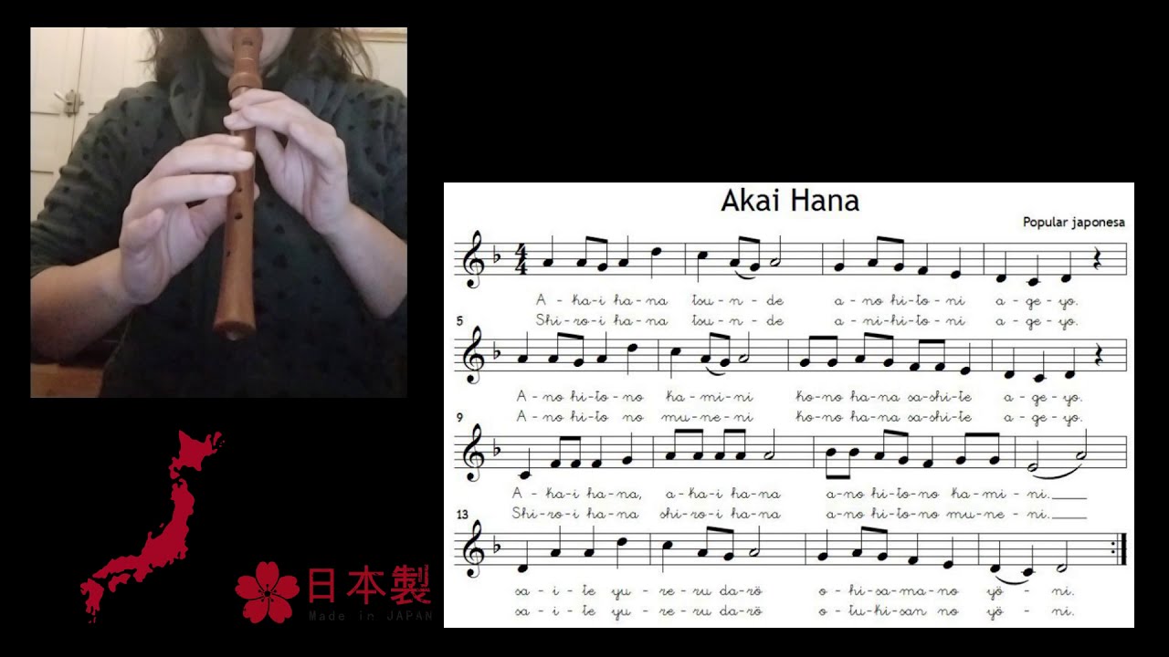 Akai hana para flauta dulce: velocidad normal