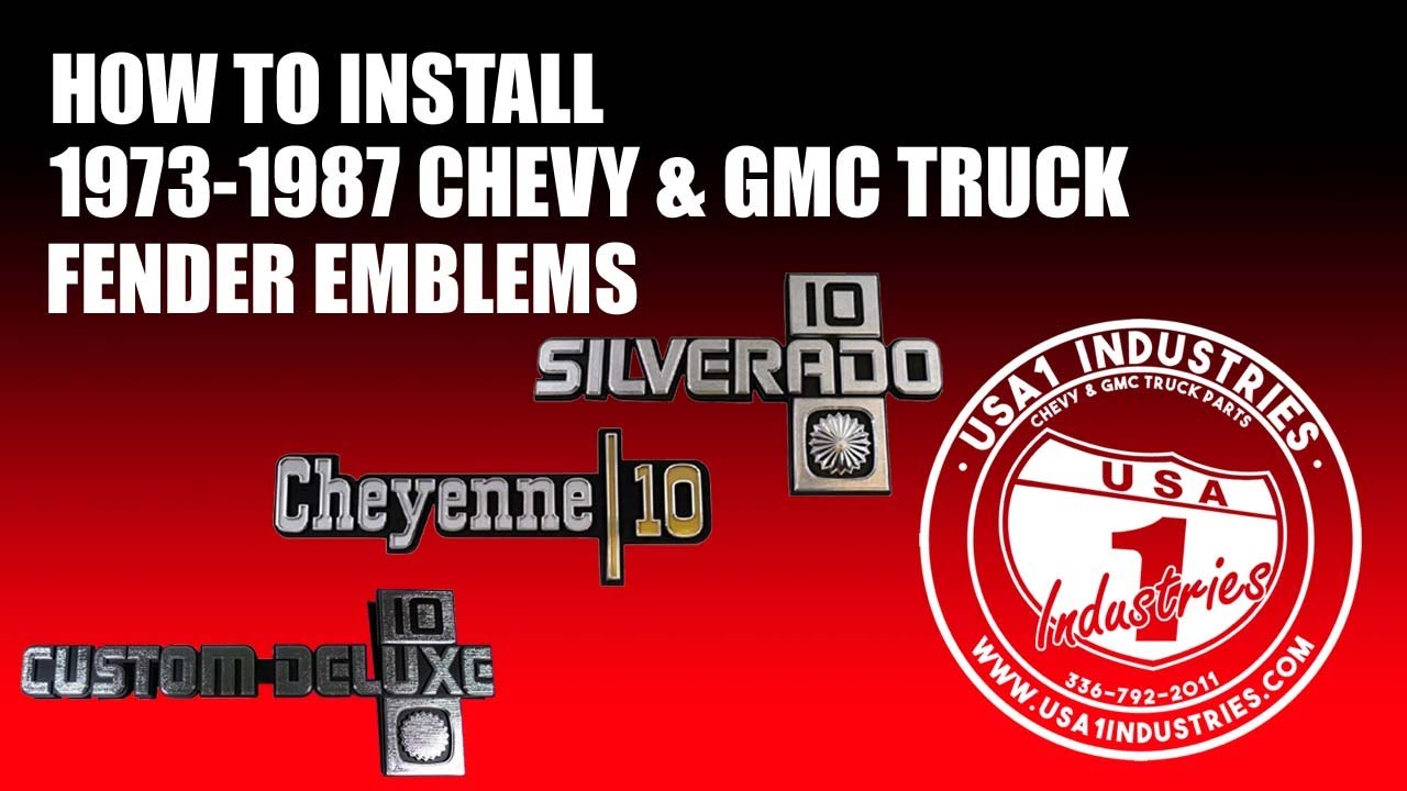 1973-87 Chevy Square Body Fender Emblem Installation!