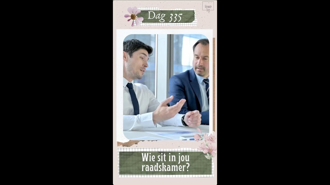 DAG 335  WIE SIT IN JOU RAADSKAMER?