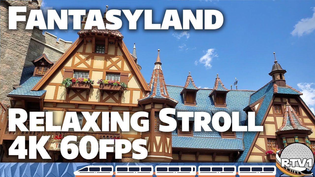 Fantasyland at Disney's Magic Kingdom - Relaxing Stroll in 4K 60fps - Walt Disney World - 3-26-19