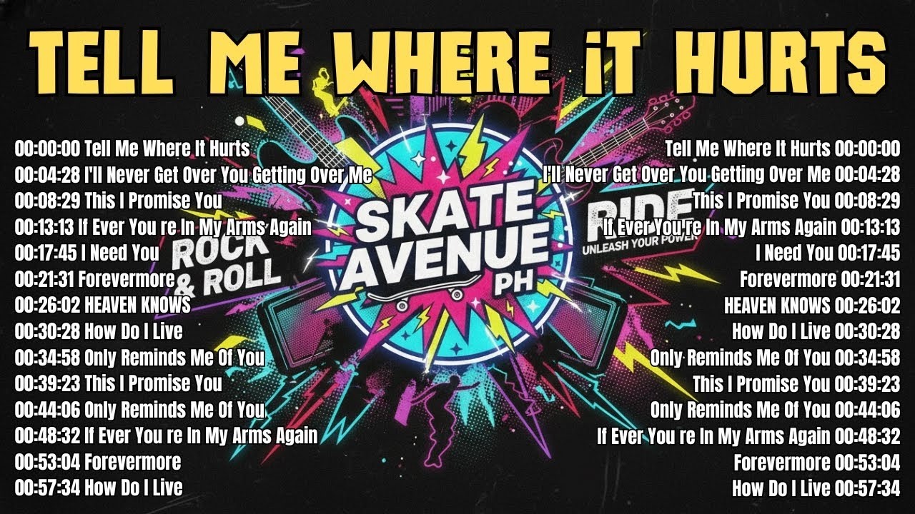Skate Avenue PH - Tell Me Where It Hurts | Rock Cover Non-Stop Playlist 2026