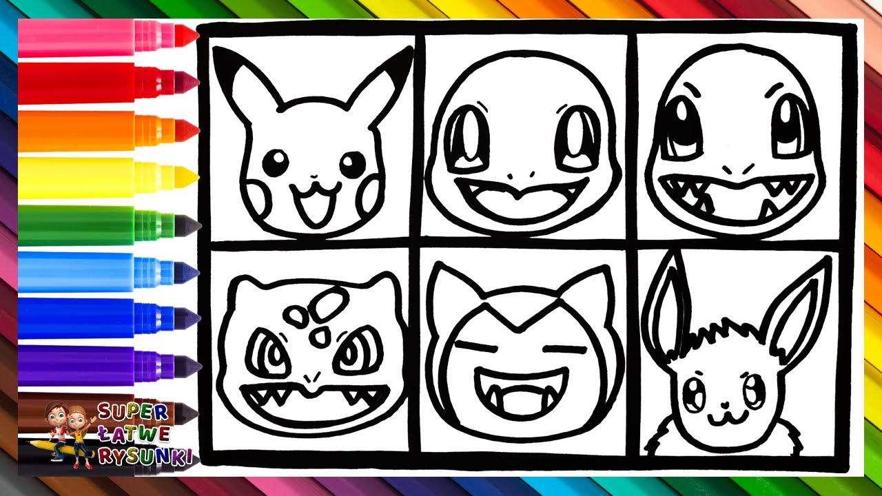 Rysuj I Koloruj Pokémony ⚡⚡⚡🌈 Rysunki Dla Dzieci