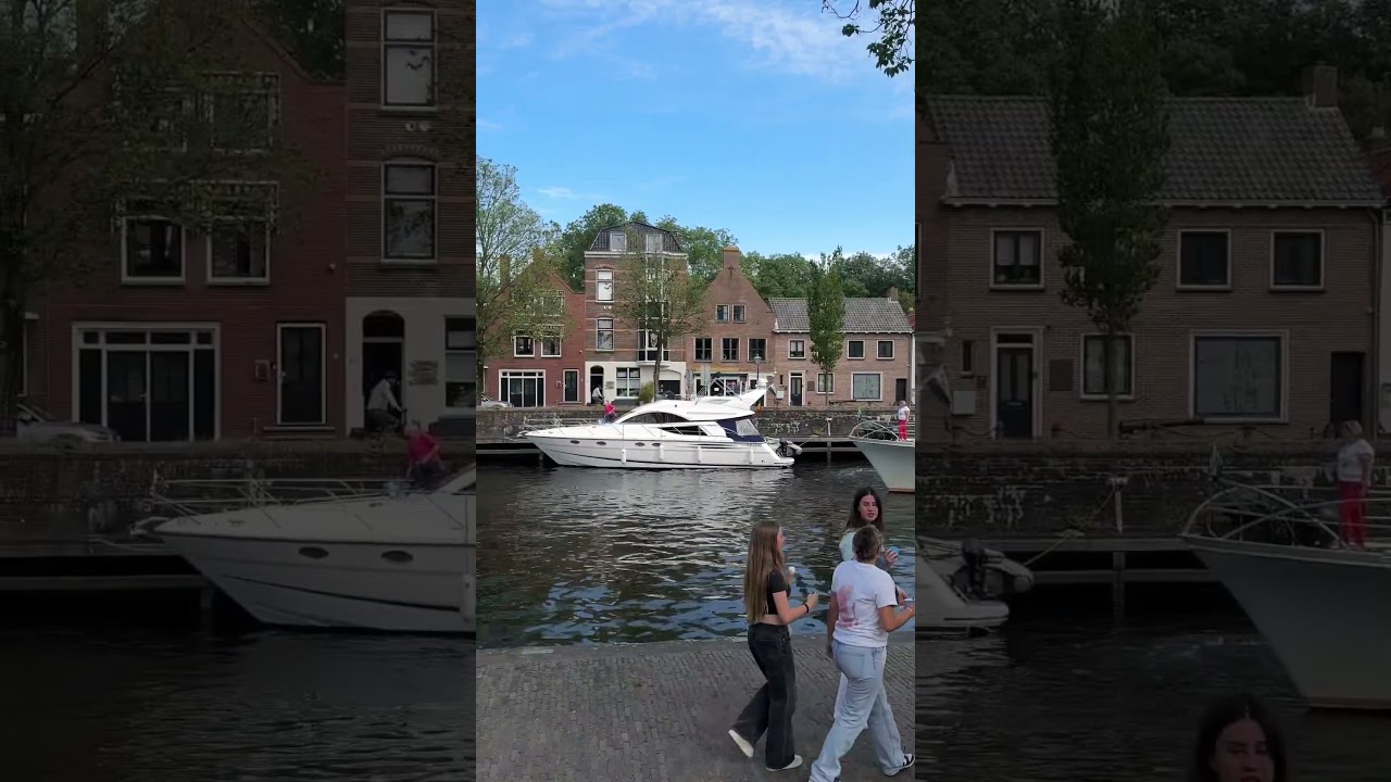 Hellevoetsluis Canal View, Netherlands | Peaceful Waterside Stroll