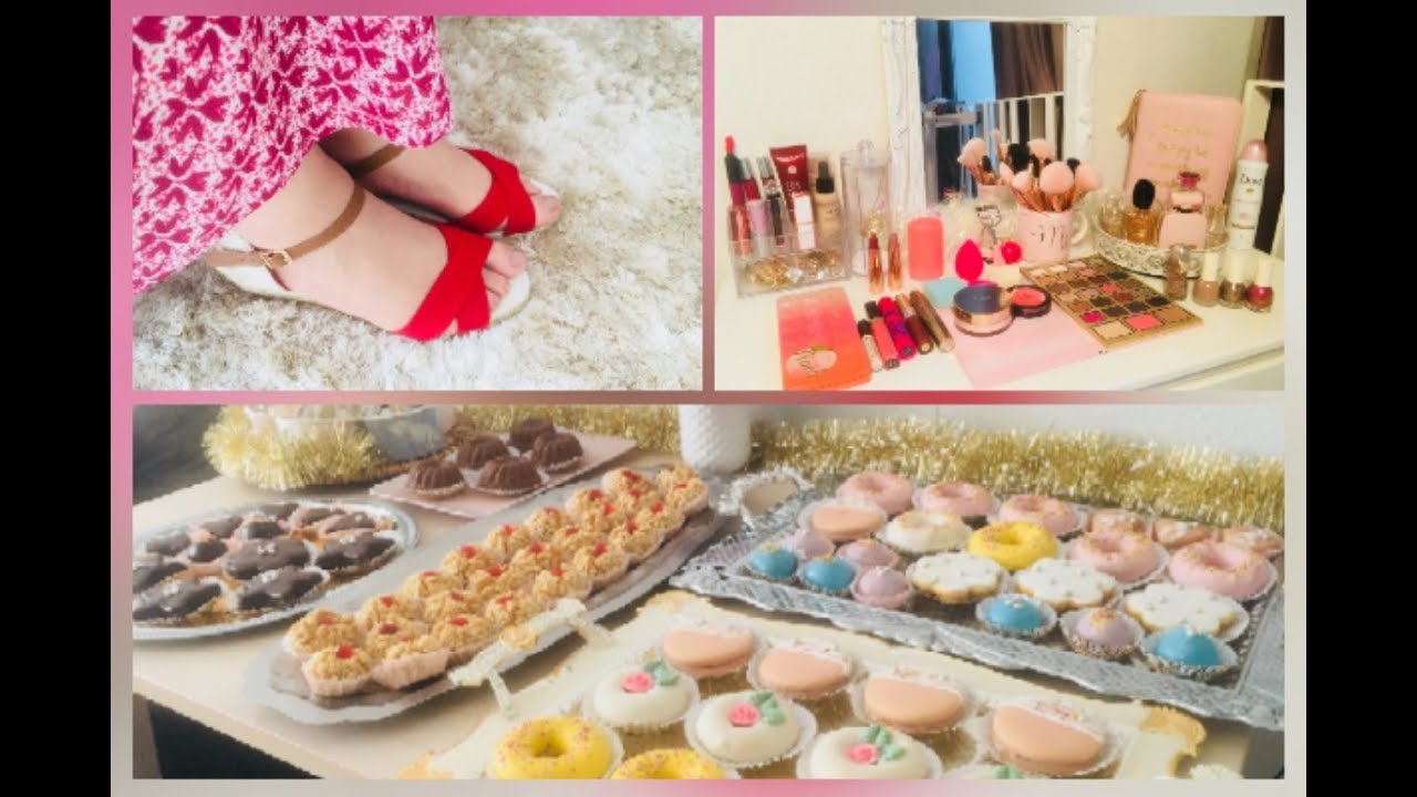 تحضيراتي للعيد، قبل و يوم العيد، حلويات،عناية، ملابس 🎉🎊🎈🎈