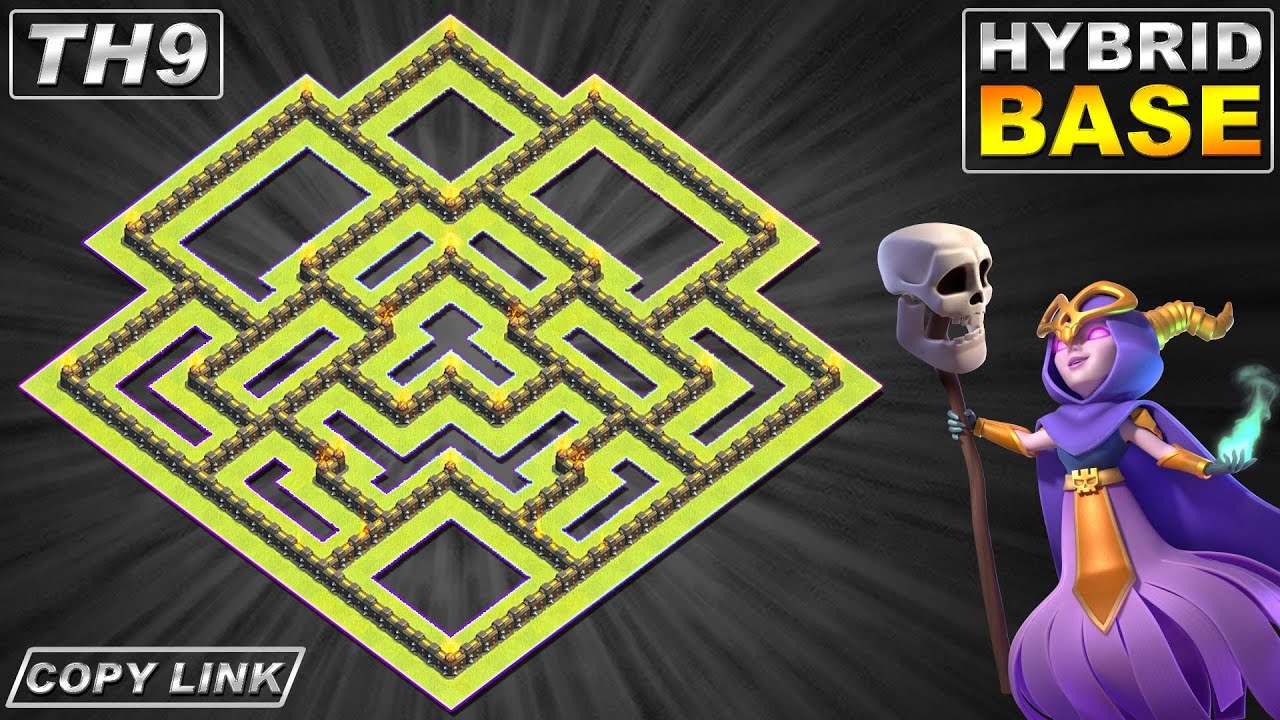 New BEST! TH9 Hybrid Base 2020 | Town Hall 9 (TH9) Base with Copy link - Clash of Clans