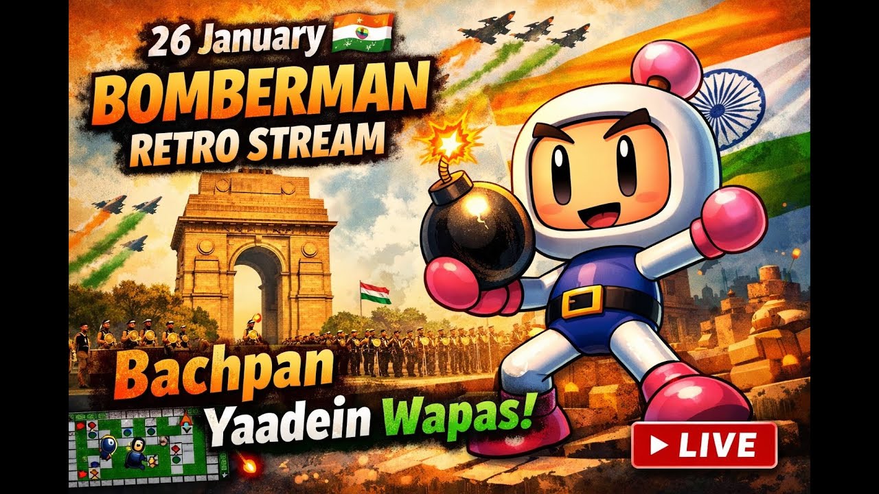 Bomberman NES 🧨 | Republic Day Retro Stream 🇮🇳