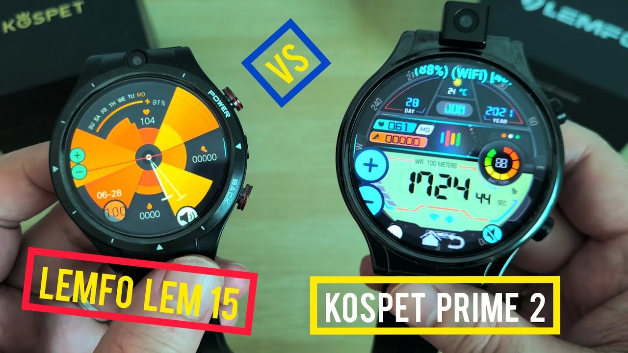 LEMFO LEM 15 LTE-4GB RAM-128GB vs KOSPET PRIME 2-LTE-4GB RAM-64GB ANDROID 10-BRILLO-VOLUMEN-Español.