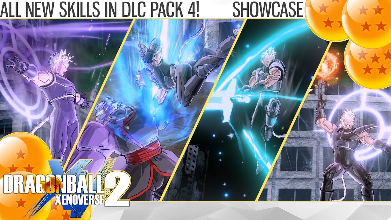 (2K) Dragon Ball Xenoverse 2 - All New Skills In DLC Pack 4! + Free Skills! (Showcase)