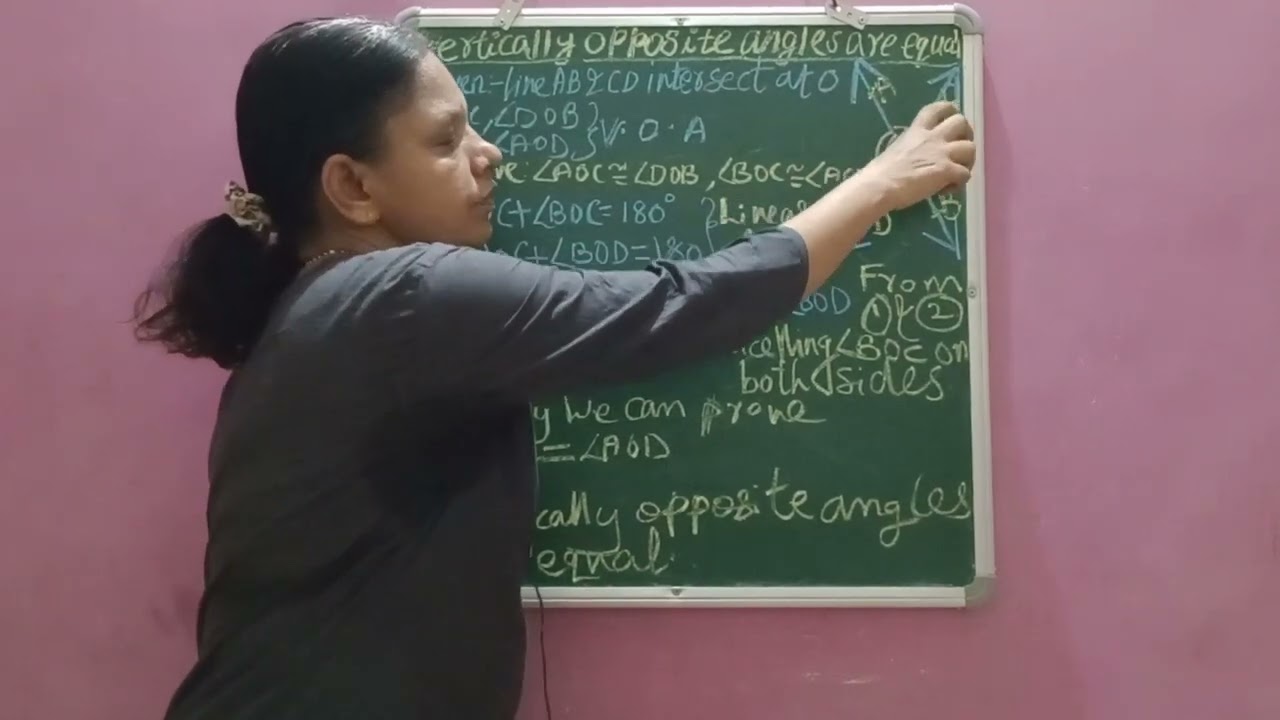 Basic Maths Lessons||Vertically opposite angles theorem -proof