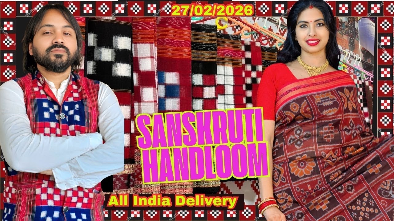 NEW STOCK ALERT 🚨 Sanskruti Handloom Unboxing | Best Sambalpuri Sarees📌