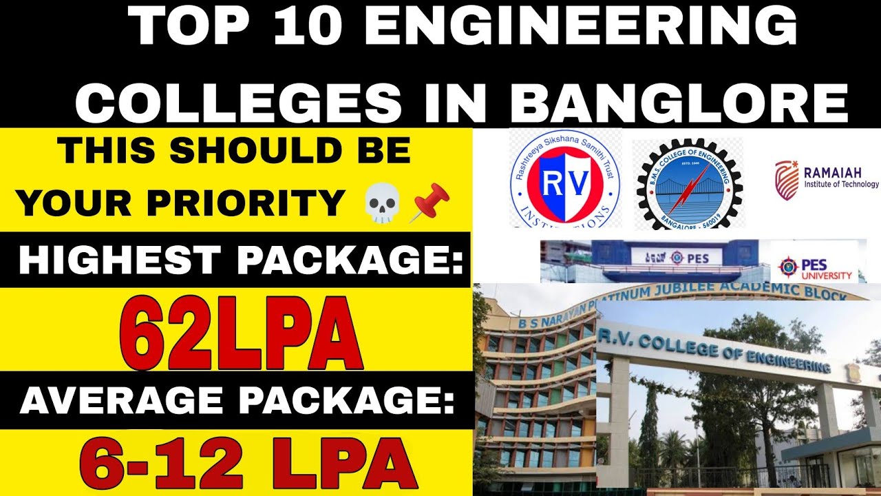 TOP 10 COLLEGES IN BANGLORE|TOP COLLEGES IN BANGLORE BY PLACEMENTS|RV|BMS|MSRIT|PES|DSIT|BIT|SIRMVIT