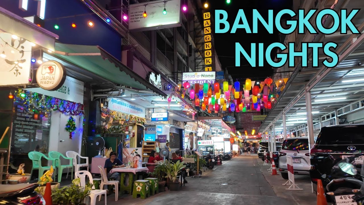 Bangkok Night Walks — Calm Night City Ambience | No Talking