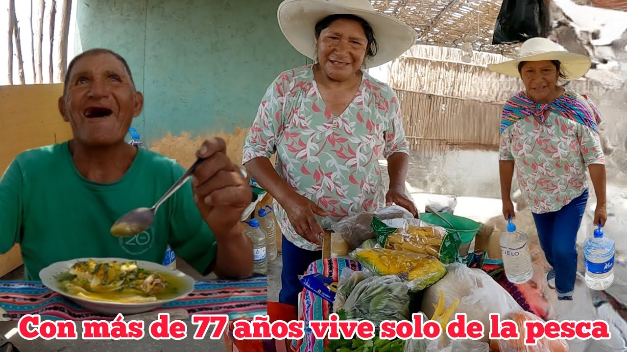 Visitamos al TIO VICTOR  HOMBRE de 78 AÑOS que VIVE SOLO en la orilla del MAR 🌊