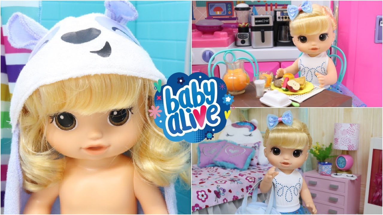 BABY ALIVE AURORA SE ARRUMANDO PRA AULA DE BALÉ