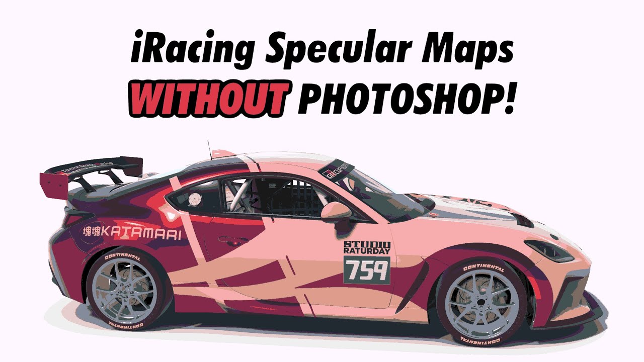 Spec Maps WITHOUT PHOTOSHOP! - iRacing Specular Map Tutorial