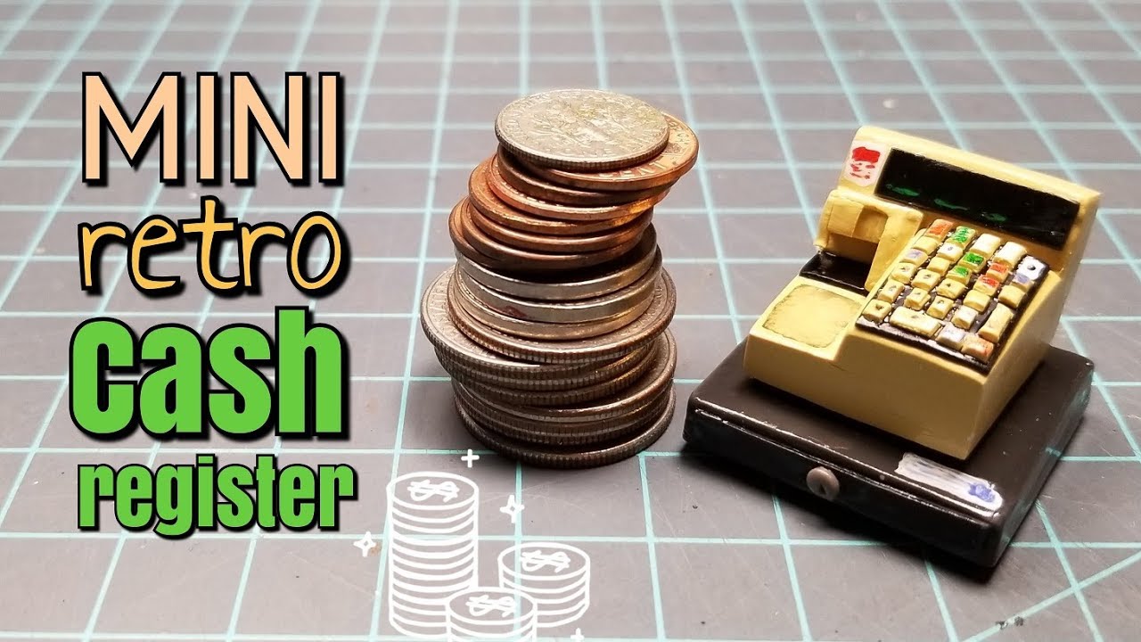 Miniature Retro Cash Register for the Abandoned Coffee Shop