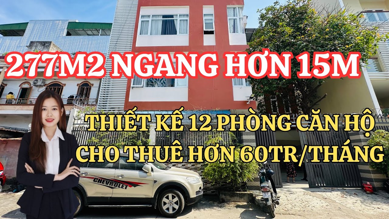 Căn nhà 277m2 ngang mặt tiền hơn 15m| Thiết kế 12 phòng căn hộ cho thuê 60 triệu mỗi tháng