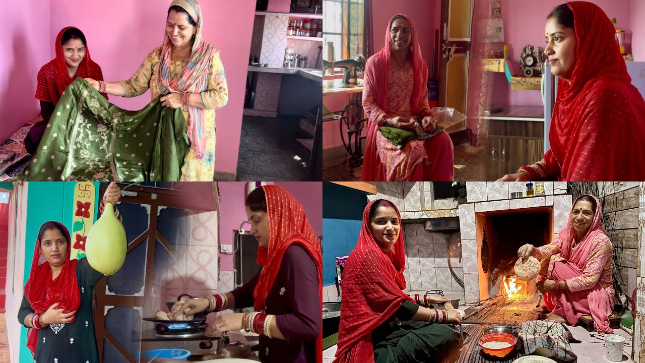 हमारी सासू के नए सूट कैसे लगे 👗#twins #himachal #village 