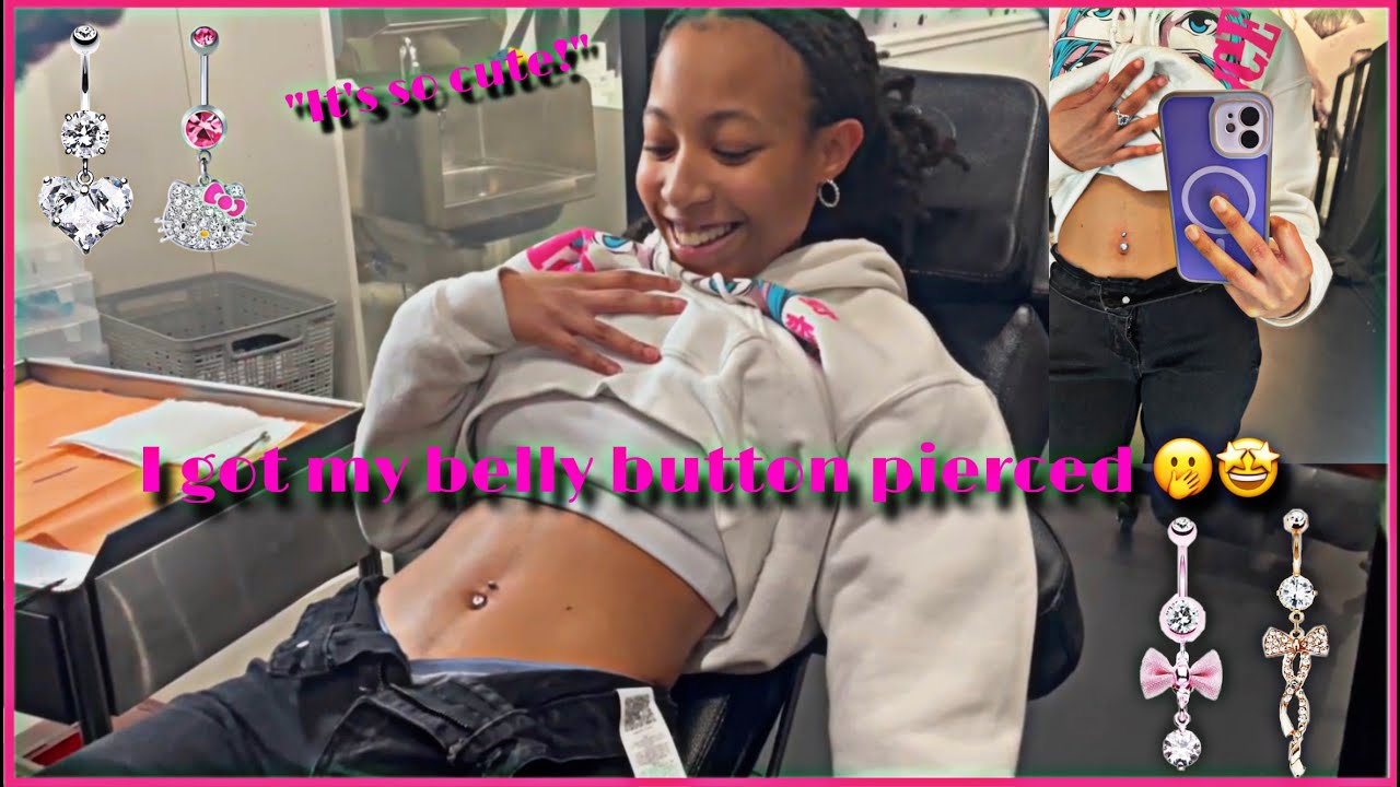 GETTING MY BELLY BUTTON PIERCED 🤩vlog