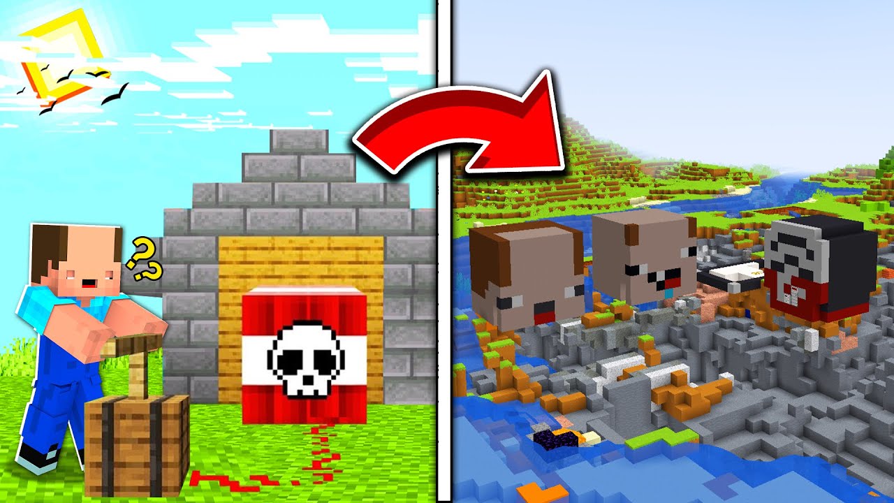 BALON KAFA ÇILDIRDI KÖYÜ PATLATTI !! - Minecraft