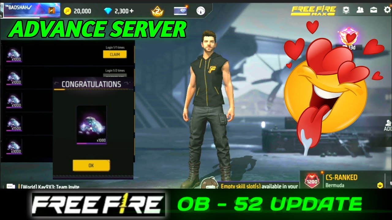 I Downloaded Free Fire Advance Server 🤩💥 | OB-52 Update New Events🥳 New Character 🤯 
