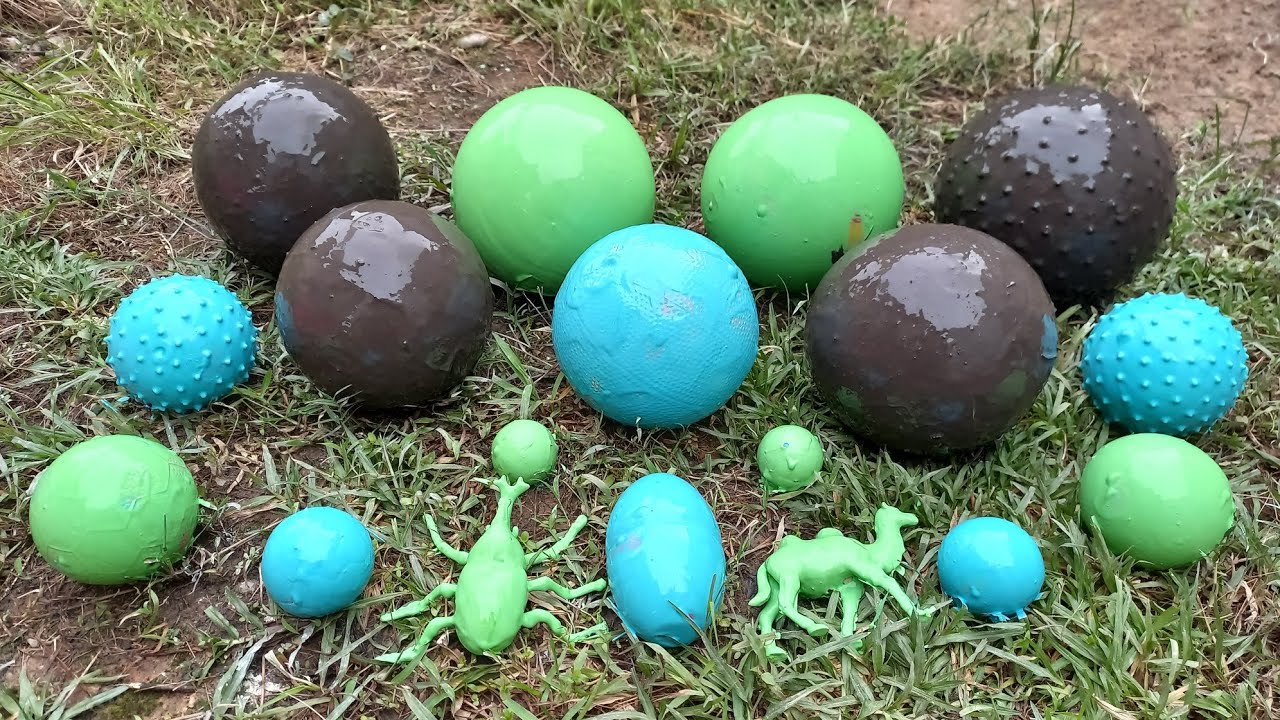 Menemukan bola kotor berlumpur ! bola emoji, bola basket, bola sepak, bola warna warni, bola part 14