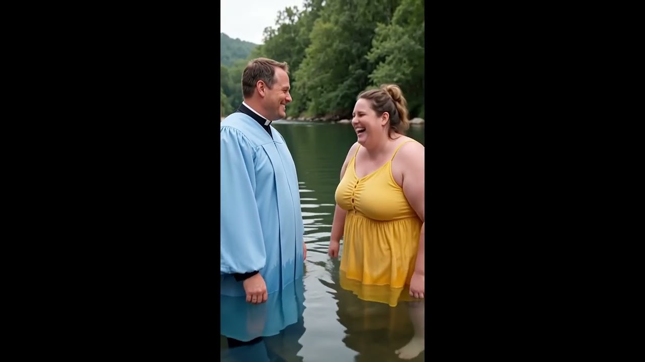 Неожиданное крещение в реке