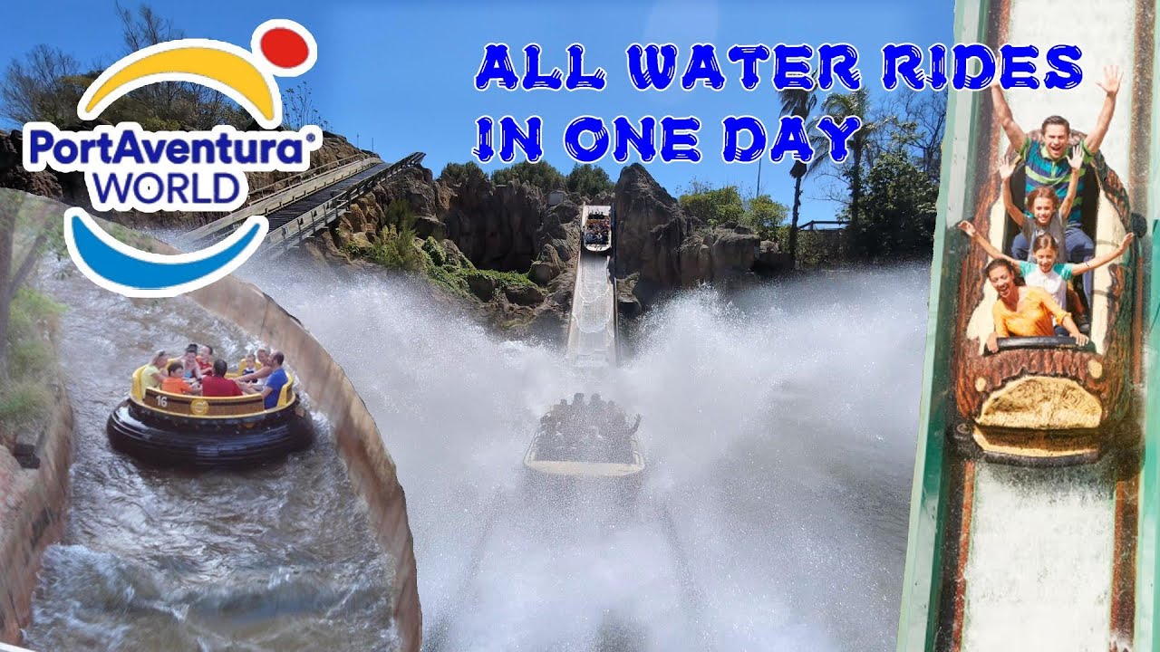 ALL WATER RIDES IN ONE DAY AT PORTAVENTURA WORLD | SALOU, SPAIN | AXL AND SEAN