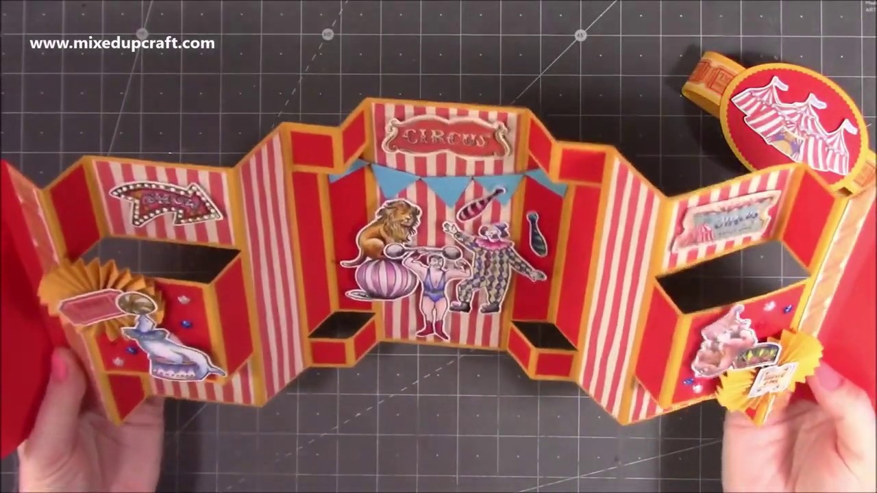 Large Multi-Fold Card using Craft Consortium Circus collection by Sam Calcot