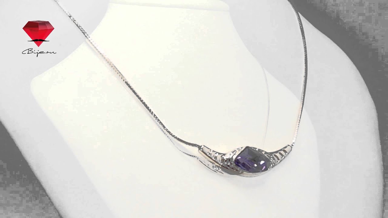 Bije.ru: Позолоченная подвеска с фиолетовым кристаллом Swarovski Frieda (Фрида)